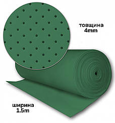 ЕВА перфорована без малюнку, товщ. 4 мм, рулон 50 м, ширина 1.5 м (75 кв. м), кол. зелений