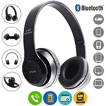 Навушники Бездротові BLUETOOTH з Мікрофоном Радіо і Плеєром P47 (Білий, Чорний, Червоний, Синій, Жовтий), фото 6