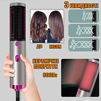 Випрямляч для волосся 2 в 1 Hair Dryer And Styler Straightene XR-8802, Фен щітка 2 в 1, Повітряний стайлер, фото 3