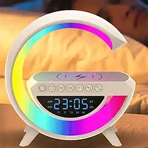 Настільна лампа-нічник + бездротова зарядка і Bluetooth колонкою LED Wireless Charging Speaker, фото 3