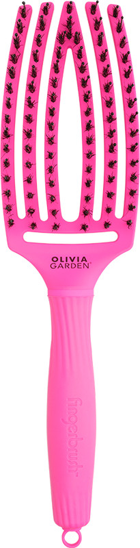 Щітка Finger Brush Boar&Nylon ThinkPink 2023 Neon Pink Olivia Garden