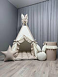 Вігвам для дітей Ніжний Зайчик БОНБОН з Корзиною Повний комплект, вігвам для дівчинки, дитячий намет, дитяча палатка, вігвам, фото 2
