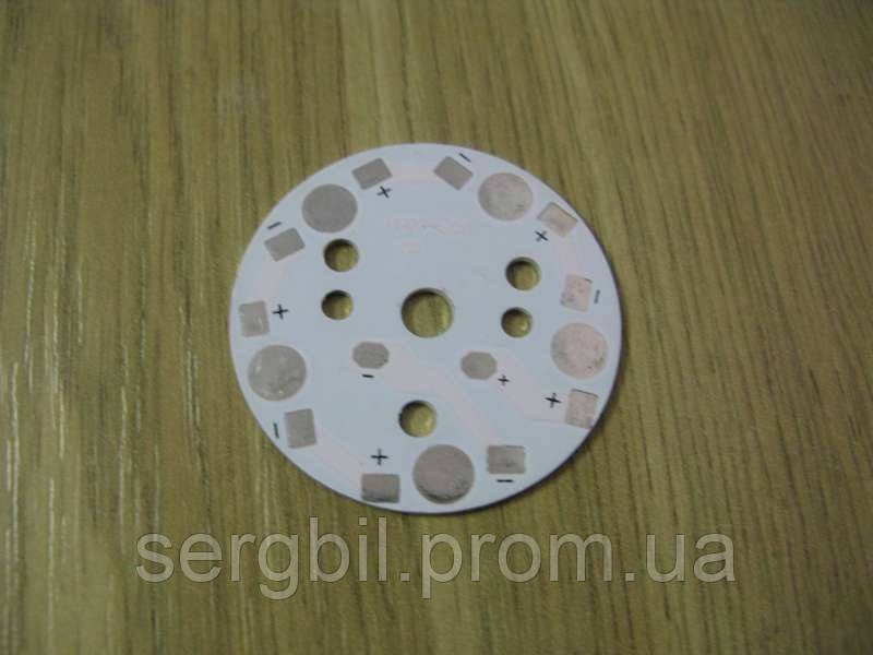 Підкладка 5х1Вт світлодіодів біла, алюм. диск 47x1,1мм