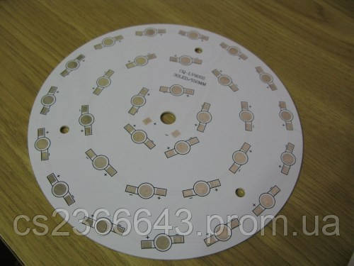 Підкладка 30х1Вт світлодіодів алюм. диск 150x1,4мм