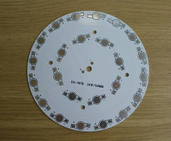 Підкладка 24х1Вт світлодіодів алюм. диск 118x1,4 мм