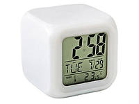 Часы хамелеон CX 508 с термометром будильником и подсветкой FV, код: 7953615