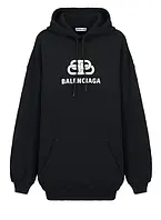 Худі Balenciaga BB Logo Hoodie Black.