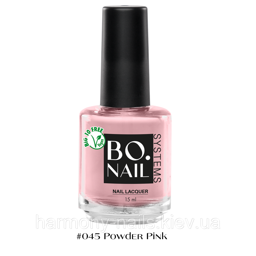 BO.Nail Лак для нігтів #045 Powder Pink, 15 мл