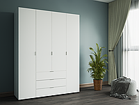 Шкаф для одежды в спальню Гелар Белый 155х49,5х203,4 распашной гардероб для спальни шкафы комплект