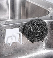 Крючок-подставка под мочалку для кухонной раковины 5914 4,5х4,5х3 см белый o