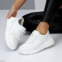 Базовые белые кроссовки из натуральной кожи, женские комфортные кроссовки на весну