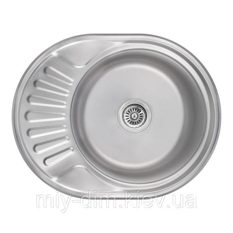 Кухонна мийка Lidz 5745 0,8 мм Satin (LIDZ5745SAT08)