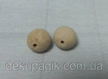 Дерев'яна намистина 2см, фото 1