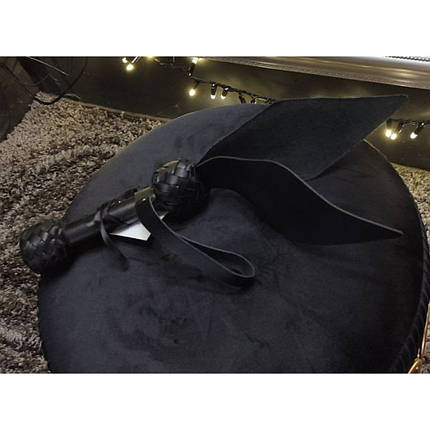 Паддл із подвійною ударною частиною Candy Hero, шкіряний, чорний, фото 3