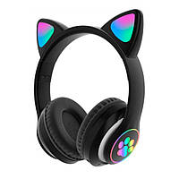 Беспроводные Bluetooth наушники Cat Ear YR-28M Led, Black