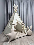 Вігвам для дівчинки Ніжний Зайчик БОНБОН з Корзиною Повний комплект, вігвам для дітей, дитячий намет, вігвам, дитяча палатка, фото 4