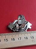 Кільце гранат овал квітка. Перстень з гранату овал. Гранат в сріблі. Розмір 19. Індія., фото 5