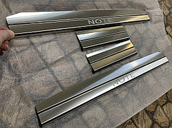 Накладки на пороги Nissan NOTE II (2012-2020) (Standart)