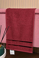 Полотенце кухонное махровое бордового цвета 173186M