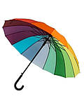 Парасолька-тростина напівавтомат Blue Rain RB-265 Веселка на 16 спиць (88921-E), фото 2