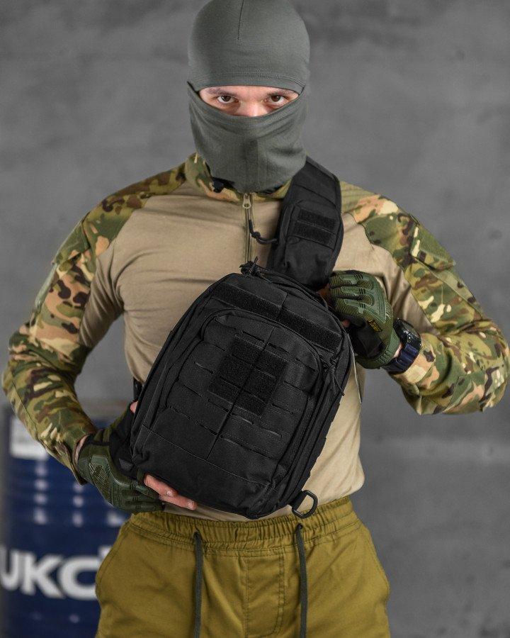 Сумка через плече тактична SILVER KNIGHT black РГ5516, фото 1