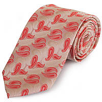 Современный мужской широкий галстук SCHONAU & HOUCKEN (ШЕНАУ & ХОЙКЕН) FAREPS-05 красный