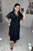 Женское платье на пуговицах трикотаж 46-48,50-52,54-56,58-60,62-64 (4цв) "VLADA"от прямого поставщика