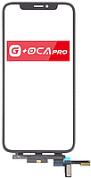 Тачскрин сенсор iPhone XS черный с коротким шлейфом с OCA-пленкой оригинал G+OCA PRo