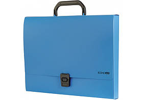 Пластиковий портфель на замку А4 Economix, блакитний