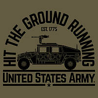 Футболка Grunt Style Army Hit The Ground Running T-Shirt | Military Green, фото 3