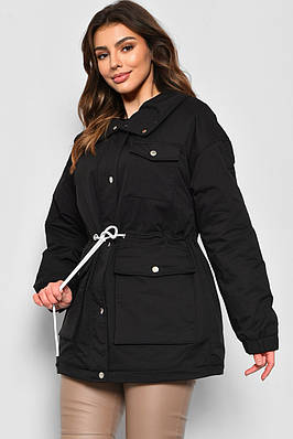 Куртка жіноча демісезонна чорного кольору 175258T Безкоштовна доставка