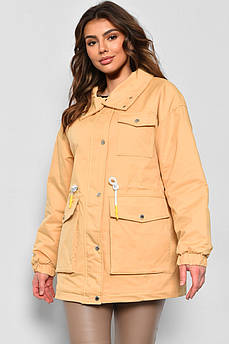 Куртка жіноча демісезонна гірчичного кольору 175203M