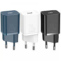 СЗУ Baseus Super Si Quick Charger 1C 20W + кабель Type-C to Lightning (TZCCSUP-B) TRE