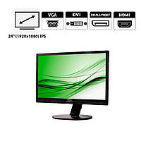 Монитор Philips Brilliance 241P6E / 24" (1920x1080) IPS / VGA, DVI, DP, HDMI