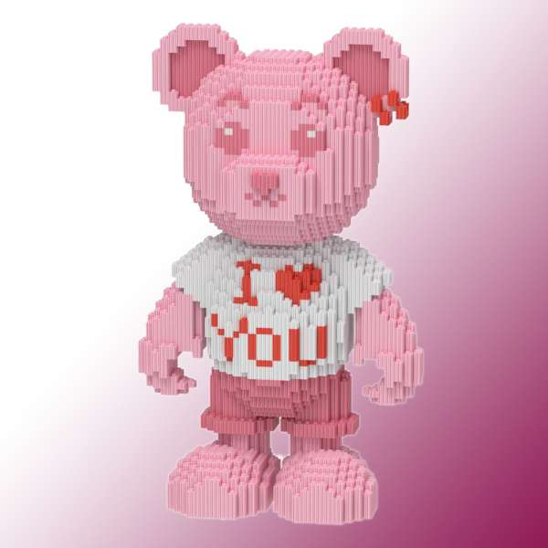 Конструктор Magic Blocks у вигляді ведмедика Тедді «I love you» на 4450 деталей