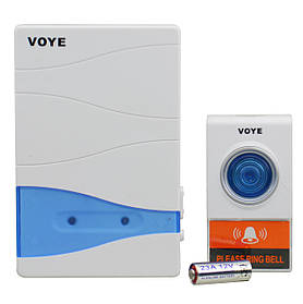 Бездротовий дверний дзвінок від батарейок VOYE V016A (7949)