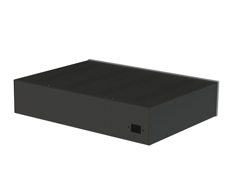 Корпус металлический MiBox с алюминиевой панелью MB-20 (Ш420 Г310 В90) черный - фото 2 - id-p2121346573