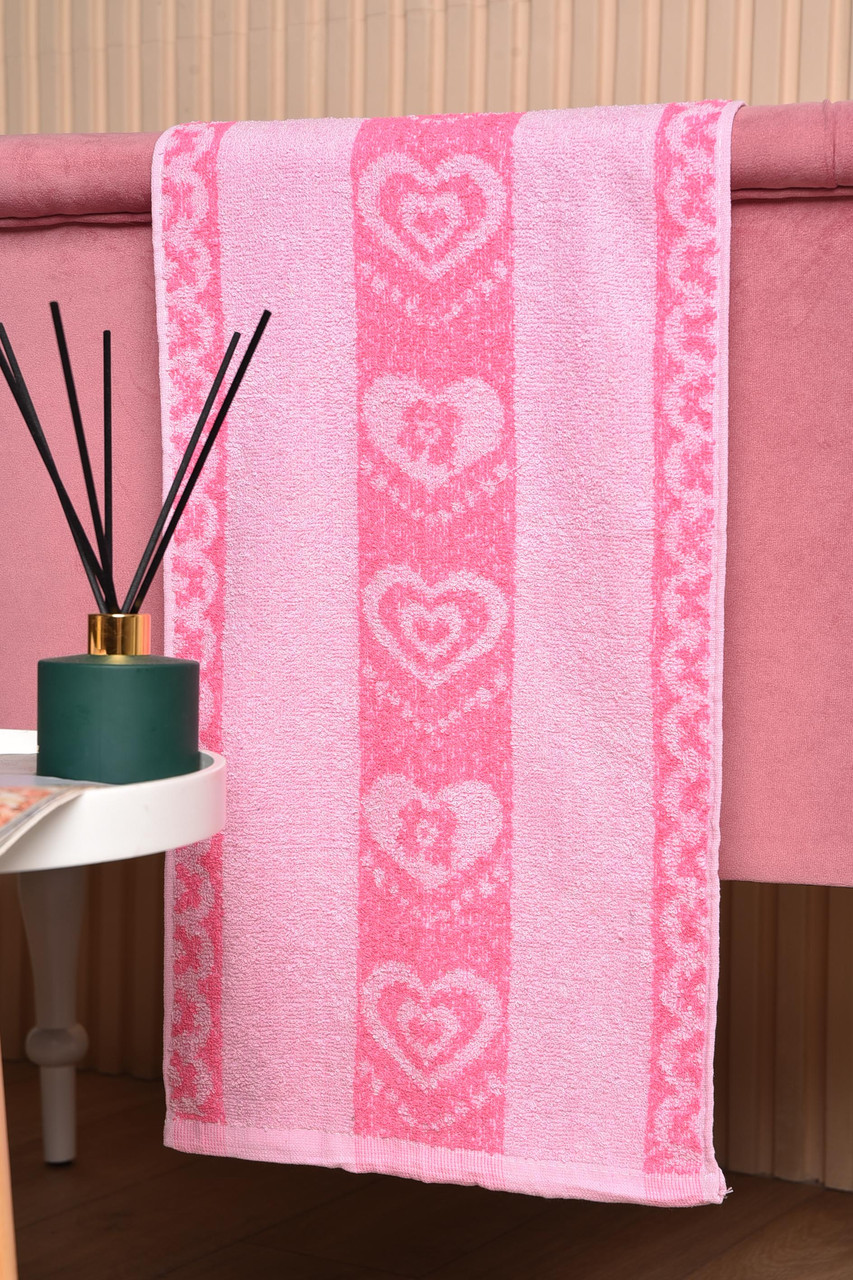 Рушник кухонний махровий рожевого кольору 173431P, фото 1