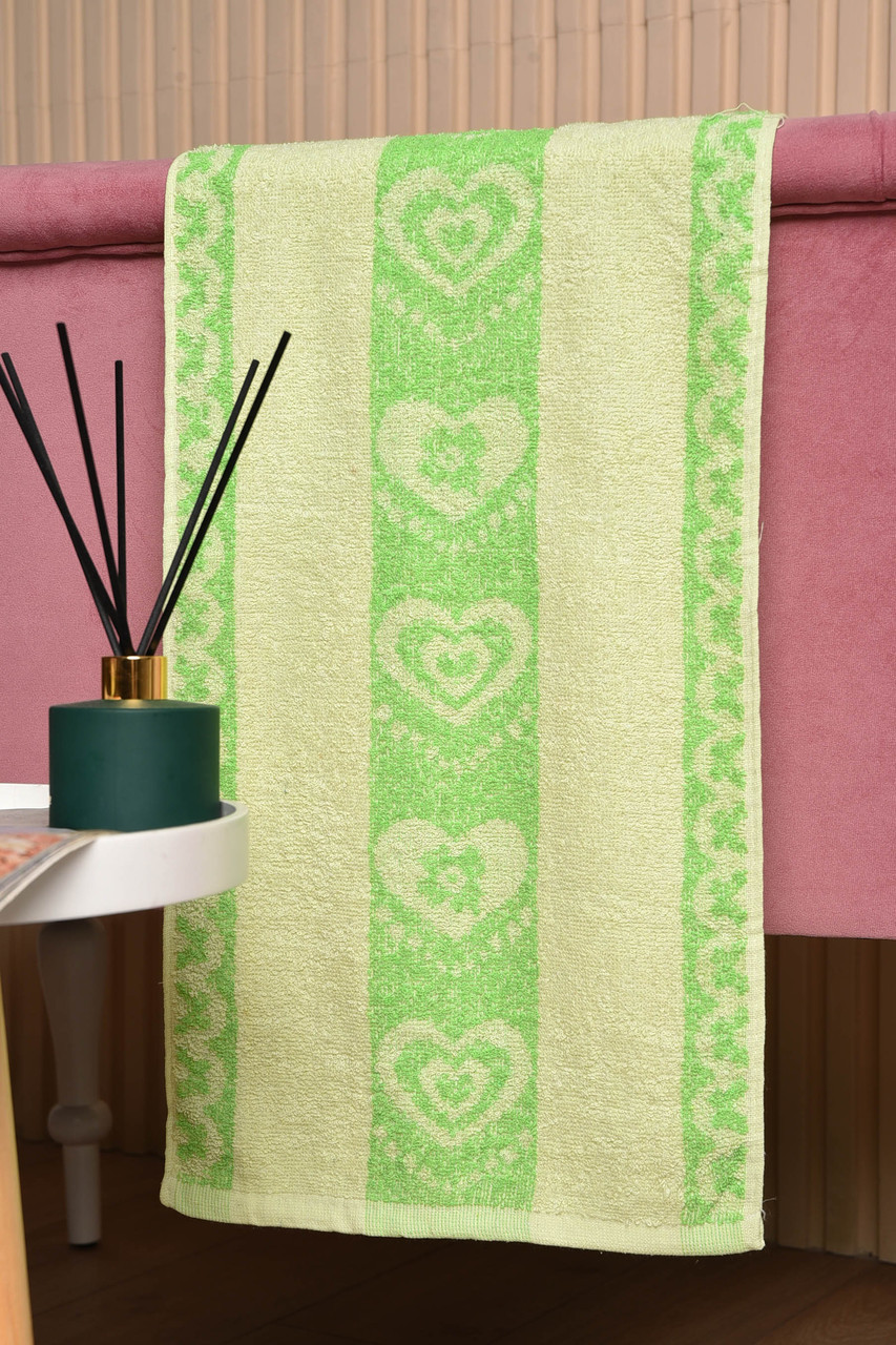 Рушник кухонний махровий зеленого кольору 173433P, фото 1