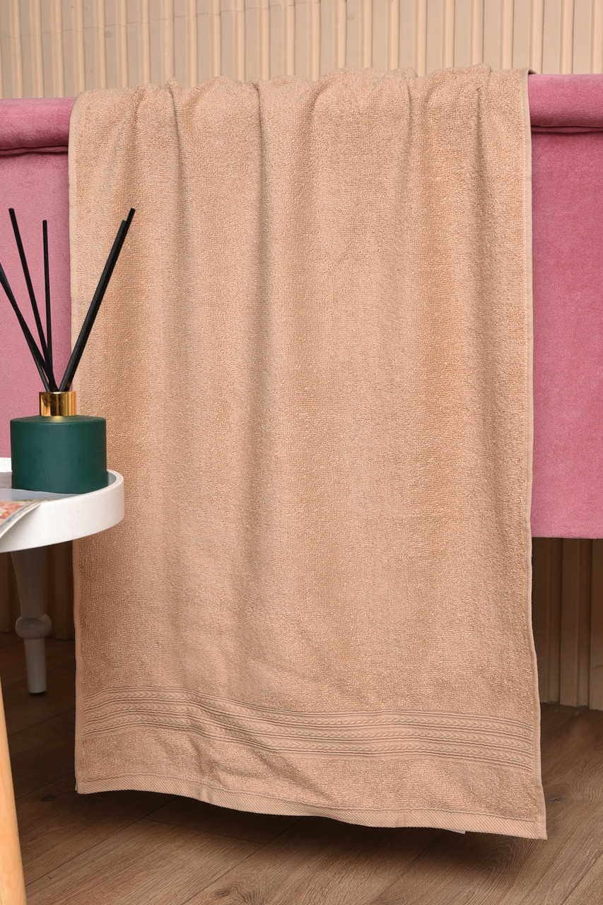 Рушник для обличчя махровий бежевого кольору 173171P, фото 1