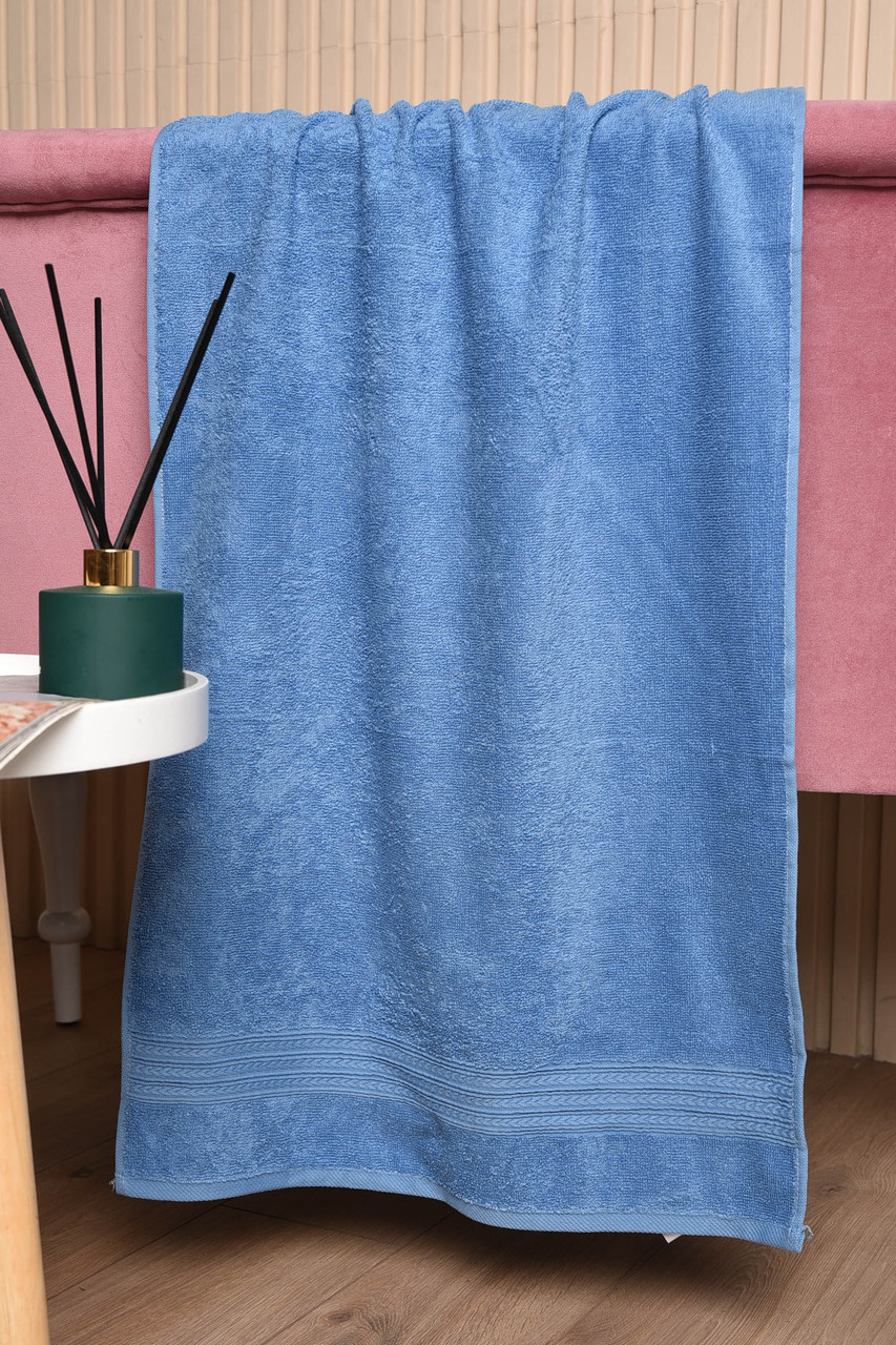 Рушник для обличчя махровий синього кольору 173175P, фото 1