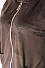 Халат жіночий напівбатальний велюровий коричневого кольору 174052P, фото 4