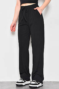 Штани жіночі літні розкльошені чорного кольору 172303P