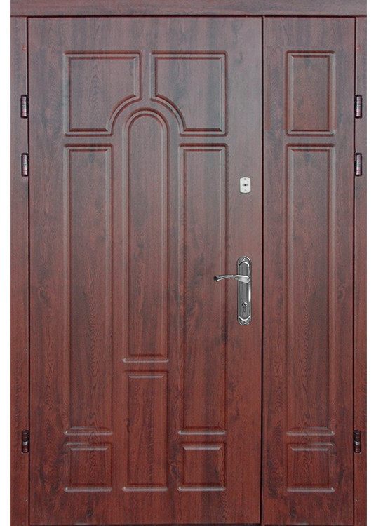 Двері вхідні металеві вуличні Ескада ПВХ 4 Ваш Різновид Дуб бронзовий 1200х2050х78 Ліве/праве