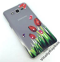 Чехол для Samsung Grand g530, g531, j2 Prime g532 накладка бампер противоударній Fashion flowers