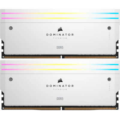 Модуль памяти для компьютера DDR5 32GB (2x16GB) 6000 MHz Dominator Titanium RGB White Corsair - фото 1 - id-p2120761650