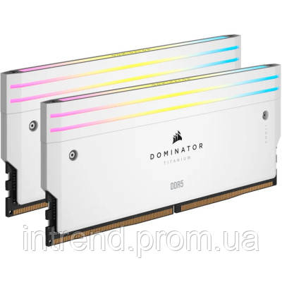 Модуль памяти для компьютера DDR5 32GB (2x16GB) 6000 MHz Dominator Titanium RGB White Corsair - фото 2 - id-p2120761650