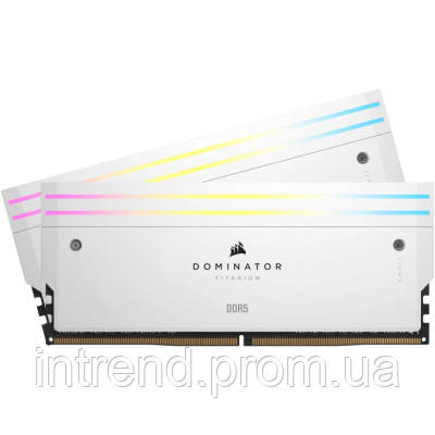 Модуль памяти для компьютера DDR5 32GB (2x16GB) 6000 MHz Dominator Titanium RGB White Corsair - фото 3 - id-p2120761650