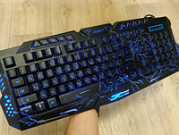 Игровая русская клавиатура с трехцветной подсветкой Gamer wireo М200L Razer