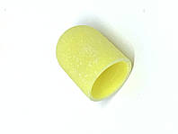 Колпачок абразивный для педикюра диаметром 13 мм абразивностью 180 грит желтый